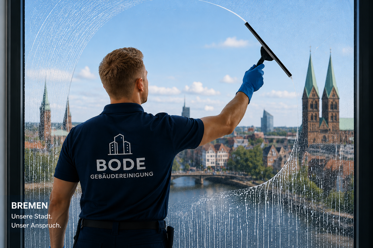 BODE Gebäudereinigung bei der professionellen Glasreinigung